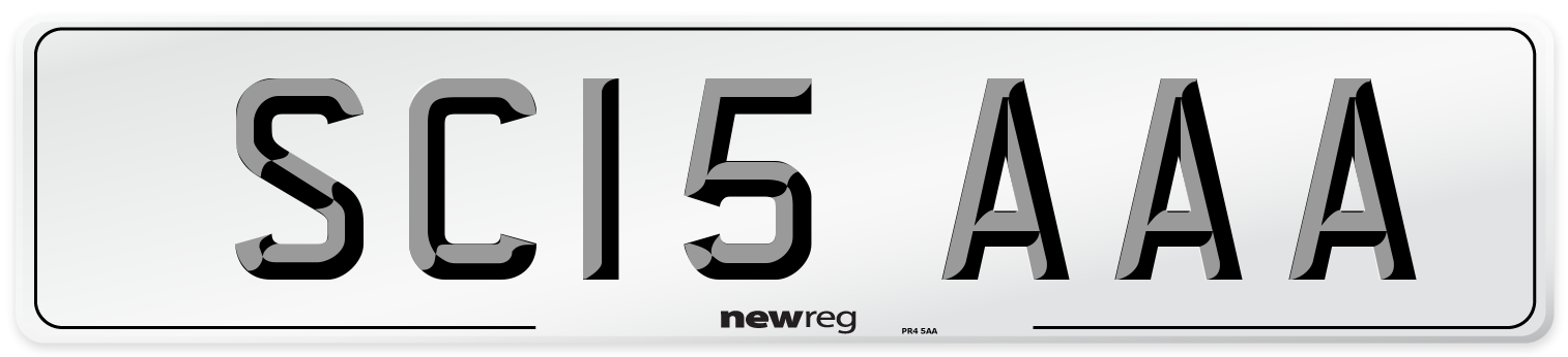 SC15 AAA Number Plate from New Reg